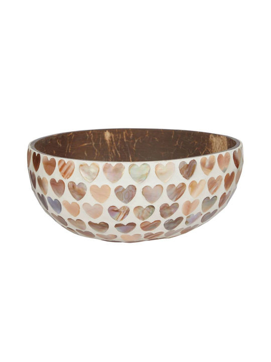 Butlers Round Wooden Serving Bowl Brown with 14cm Diameter