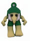 Silicone Keychain Flippy Brainrot Brr Brr Patapim Figurine 3.5 Cm Green