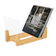Suport Pentru Discuri de Vinil 50 Lp-uri Maro Deschis Transparent 21x19x37,5 Cm
