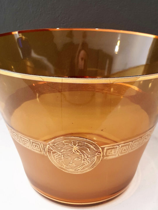 Bohemia Meduse Decorative Bowl Glass Yellow 24x17cm
