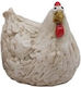 Decorative White Chicken 13cm