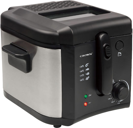 Crown CDF-25L16SP Фритюрник 2.5л Черен