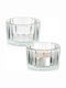 Home&Styling Collection Set Kerzenhalter Glas für Teelichter in Transparentem Farb 5.7x4x4cm 2 Stück
