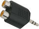 Set 10 Adaptoare Audio Y 2x Femelă RCA la Jack 3.5 mm Masculin Stereo Convertor