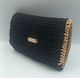 Aristourgimata Fabric Handmade Tobacco Pouch with Magnetic Closure Black Gold