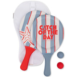 Swim Essentials Beach Tennis Set Catch Day Beach Tennis Rackets 2 Balls & Case 3y+ 1 Set
