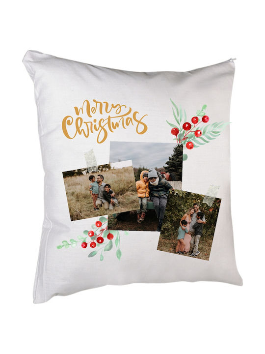 Μαξιλάρι Χριστουγέννων Merry Christmas 40 X 40 Εκατ Γέμισμα