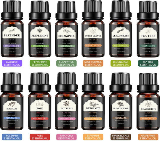 Set of 12 Essential Oils 12x10ml 100% Pure