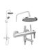Rea Arcos Shower Column Without Mixer Silver