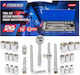 Forsage Ratschen- und Steckschlüssel-Set 1/2" 8-32mm Sechskant 24 Stück