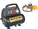 Nuair Car Compressor Oil-free Compressor 6l 8 Bar 1.5hp + Arak6 1 Pc