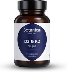 Botanica D3 & K2 Βιταμίνη 60 φυτικές κάψουλες