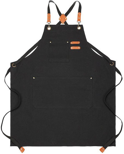 Adiavroxo (Work Aprons & Sleeves) Сервитьорски Фартук Бариста / Барман / Сервитьор Черен