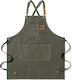 Adiavroxo (Work Aprons & Sleeves) Ποδιά Barista / Bartender / Σερβιτόρου Χακί