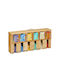 Relaxdays Caseta Pentru Ceai Cu Capac Din Lemn Maro 22x10.5x46.5cm