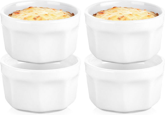 Orion Round Porcelain White Serving Bowl Diameter 6cm 4 Pieces