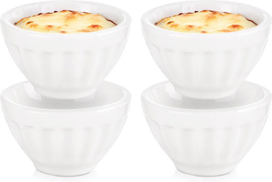 Orion Round Porcelain White Serving Bowl Diameter 6cm 4 Pieces