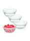 Excellent Houseware Servierschalen Eiscreme Rund Glas Transparent mit Durchmesser 10,5cm 4 Stück