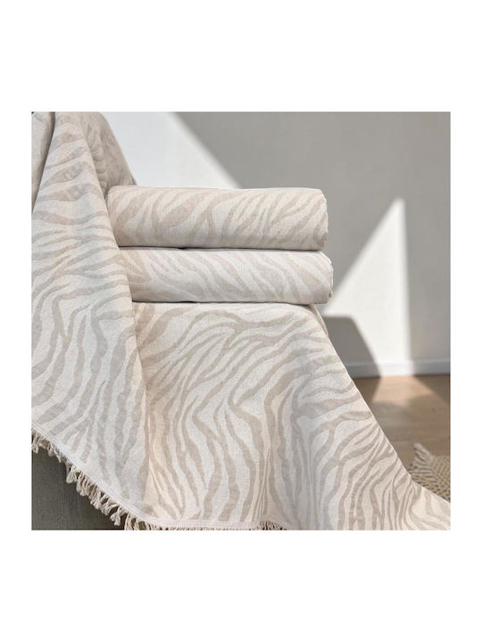 Linea Home Savanna Ριχτάρι Τετραθέσιου Καναπέ 180x320εκ. Εκρου