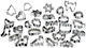 Set 36 Cake Molds Relaxdays Stainless Steel Various Sizes Silver