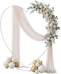 Relaxdays Balloon Arch Heart White 220x20x220 Cm