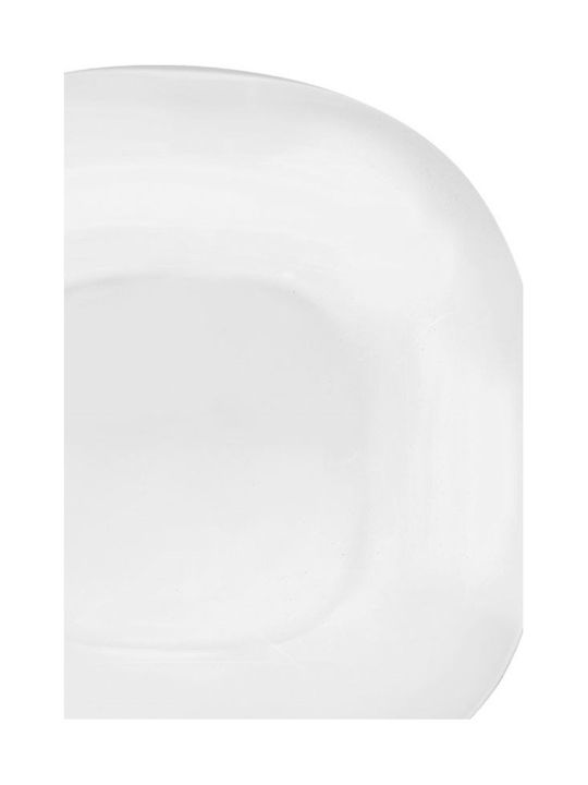 Orion Luna Desert Serving Plate Square Glass White 26.5x26.5cm
