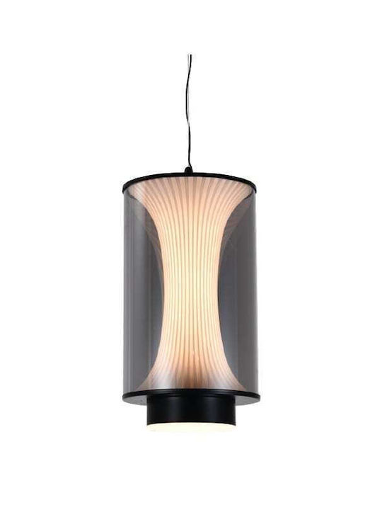 Inlight Adjustable Pendant Ceiling Light Black LED 15x29cm