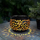 Lampă Solară Decorativă Efect Flacără 12 Leduri 15 Cm Metal Iluminat Ambiental Exterior Grădină