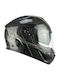 CGM C-Max City 569G Grey Black Motorcycle Helmet Flip-Up ECE 22.06 1600gr with Sun Visor
