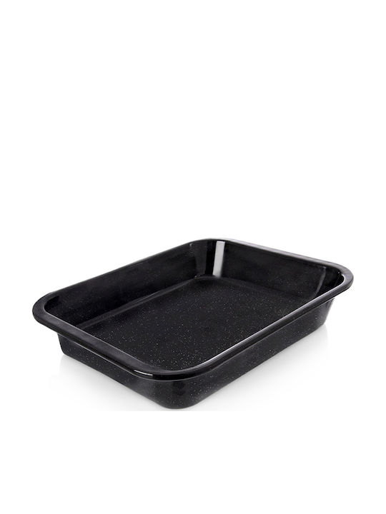 Orion Stainless Steel Baking Pan with Enamel Interior Coating 32x41cm