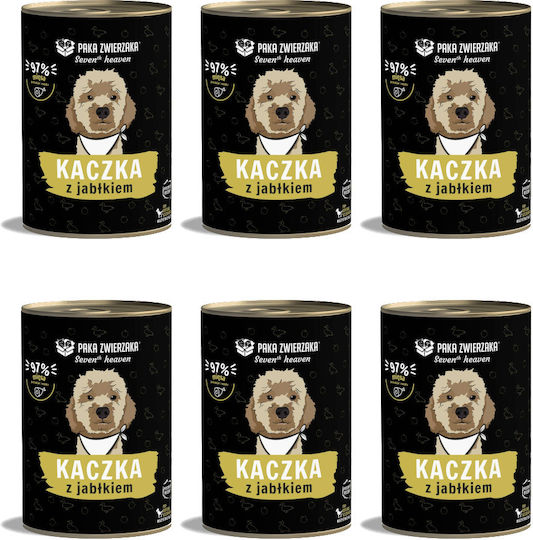 Paka Zwierzaka Nasses Hundefutter Dose Diät Mit Ente Und Fleisch 6x400gr