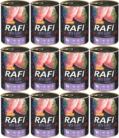 Dolina Noteci Rafi Nasses Hundefutter mit Kaninchen und Fleisch 12x800gr