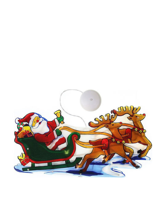 Flippy Christmas Window Decoration Sleigh Reindeer Leds 26 Cm Warm White