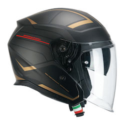 CGM 136S RNA Race Jet with Sun Visor ECE 22.06 Grey Red