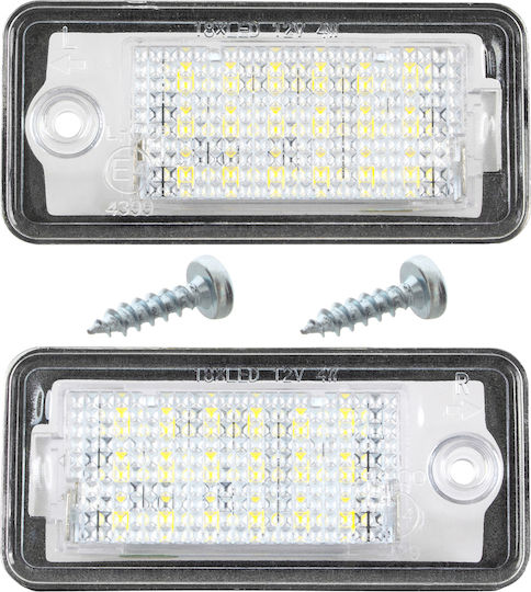 Audi A3 A4 A6 A8 Q7 Led Kennzeichenbeleuchtungen Lampen 2 Stück Set + 2x Schraube