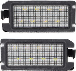 Fiat 500 13-19 Led License Plate Lighting Lamps 2 Pcs Set