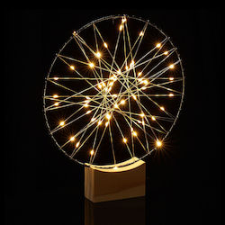 Relaxdays Decorative Ring Led Light 25cm Light Brown Black Silver 30x3.5x25 Cm