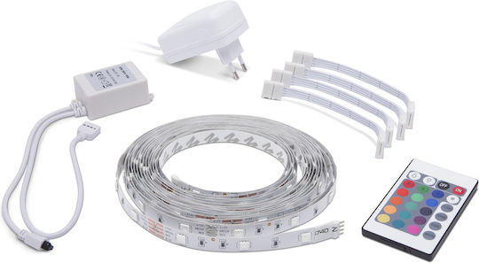 Alista Home Bandă LED 12V RGB Lumină 5m Tip SMD5050 cu Sursă de Alimentare și Telecomandă