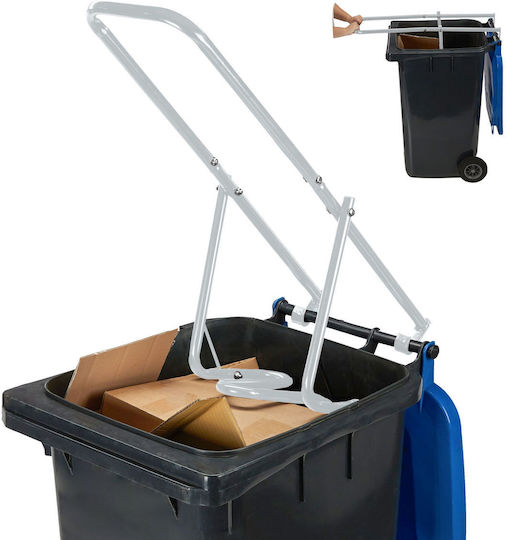 Relaxdays Trash Compactor Bin Gray Gray 41x95x35 Cm