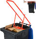 Relaxdays Trash Compactor Red 35x30.5cm 95cm Length Steel