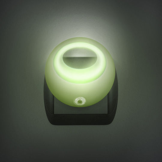 Lampă de Noapte LED cu Senzor de Lumină 1W 230V Pornire Oprire Automată Verde