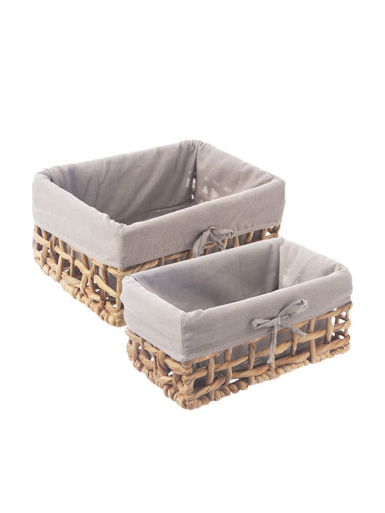 Orion Fabric Beige Storage Basket 2 Pieces