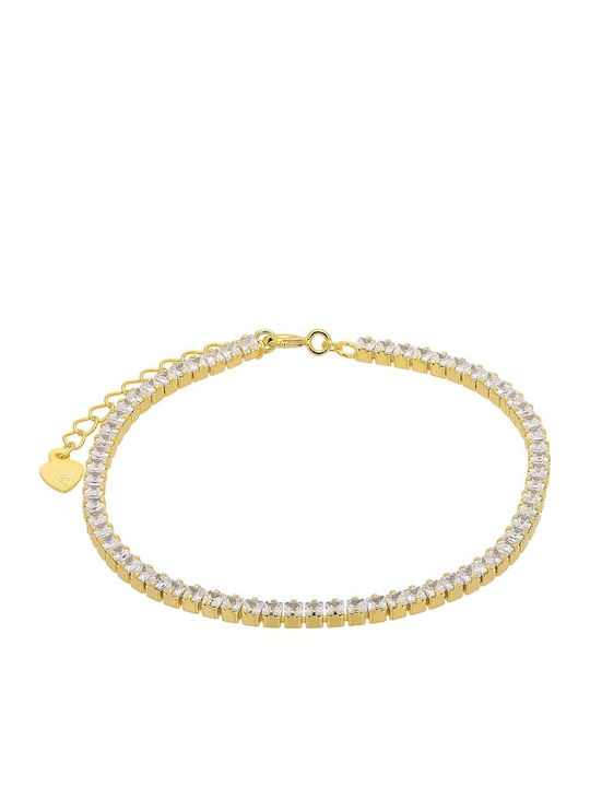 Prince Silvero Damen Armband Riviera Aus Silber Vergoldet Mit Zirkon