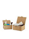 Relaxdays Coș De Depozitare Din Bambus Cu Capac Bej 14x30x23cm 2 Bucăți
