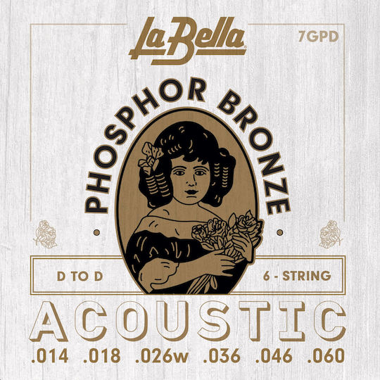 La Bella Single Bronze String 14" for Acoustic Guitar