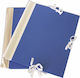Uni-Ball File Folder with Ribbon and Elastic for A4 Paper Blue ΝΤΟΣΙΕ 25x35 with Ribbon and 8 cm Spine