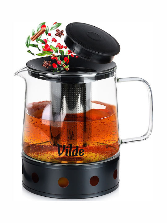Vilde Teapot with Filter Glass Transparent 1500ml