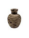 keleman Decorative Wooden Vase Brown Y18cm