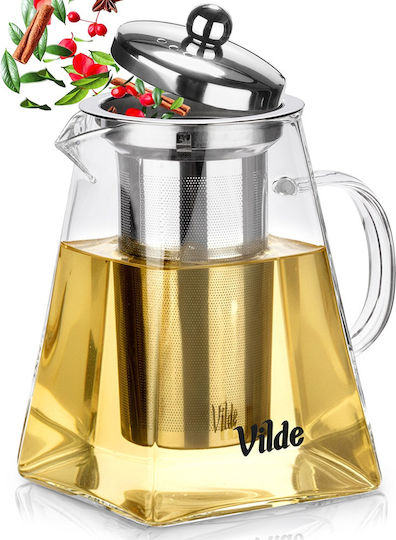 Vilde Τσαγιέρα με Φίλτρο Γυάλινη Διάφανη 920ml