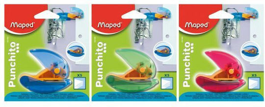 Paper Punches Punchito 1 Hole Transparent Chrome Blister
